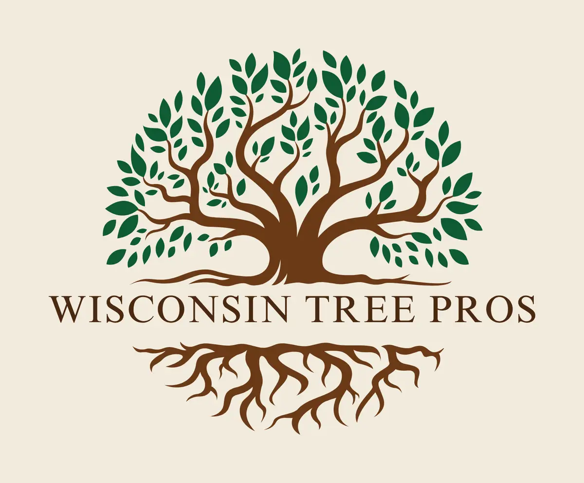 Wisconsin Tree Pros logo: a tree above its roots
